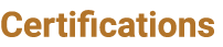 Certifications